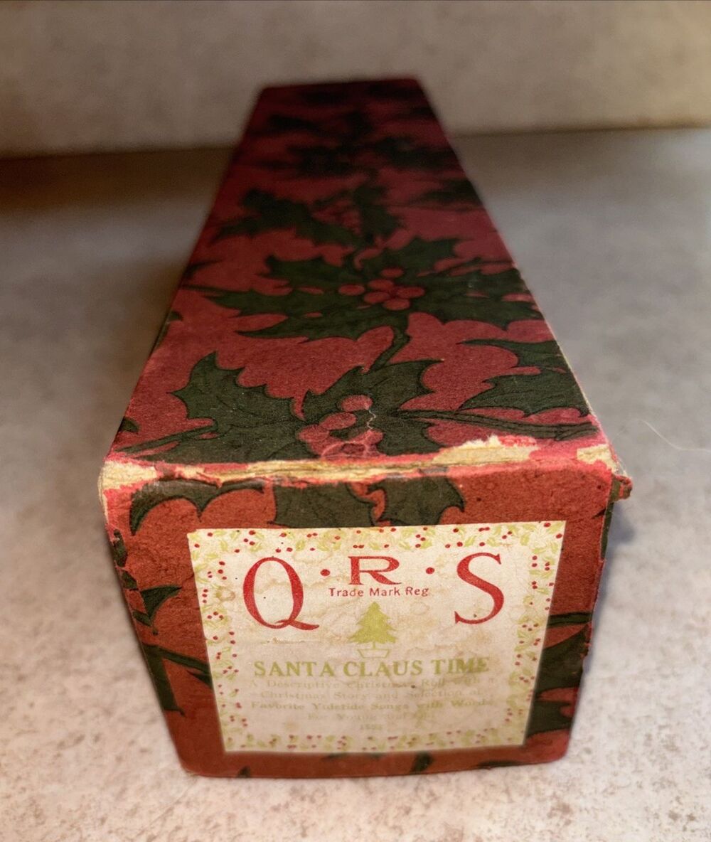 Vintage Player Piano Word Roll QRS 1553 Santa Claus Time Jingle Bells and More
